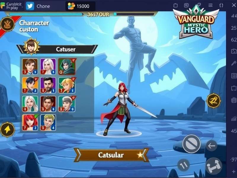 Vanguard Mystic Hero gameplay screenshot showing character customization
